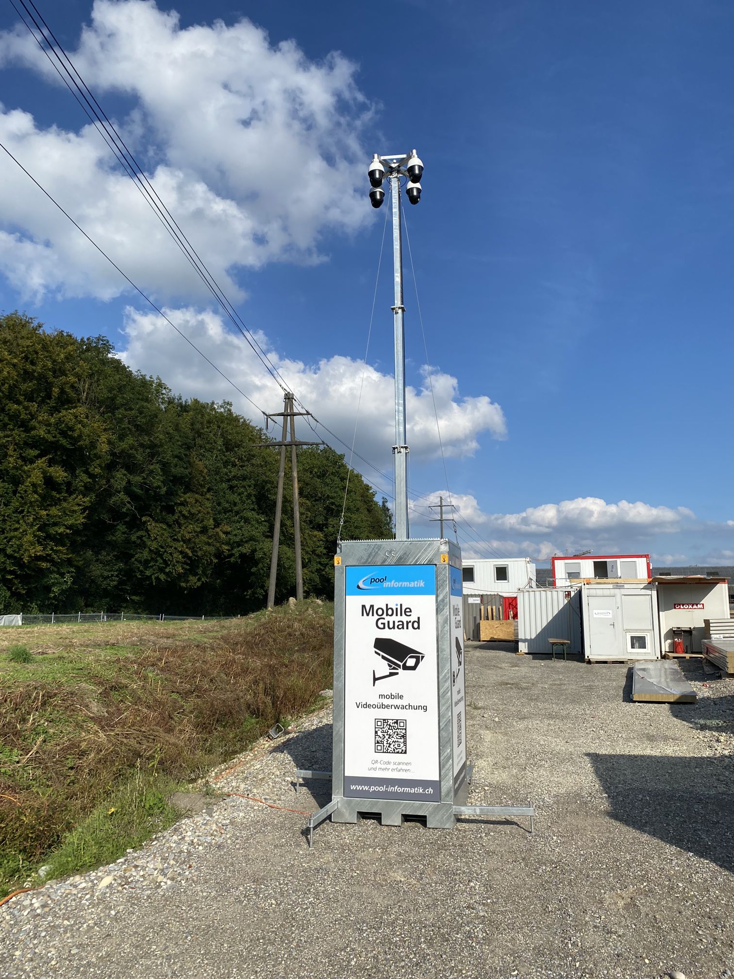 Videoturm auf Baustelle