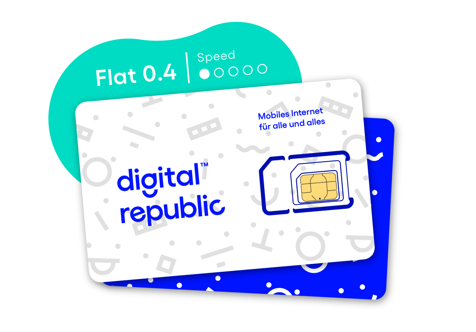 Digital Republic Datenabo Flat 0.4 SIM-Karte Low Speed 1 Jahr