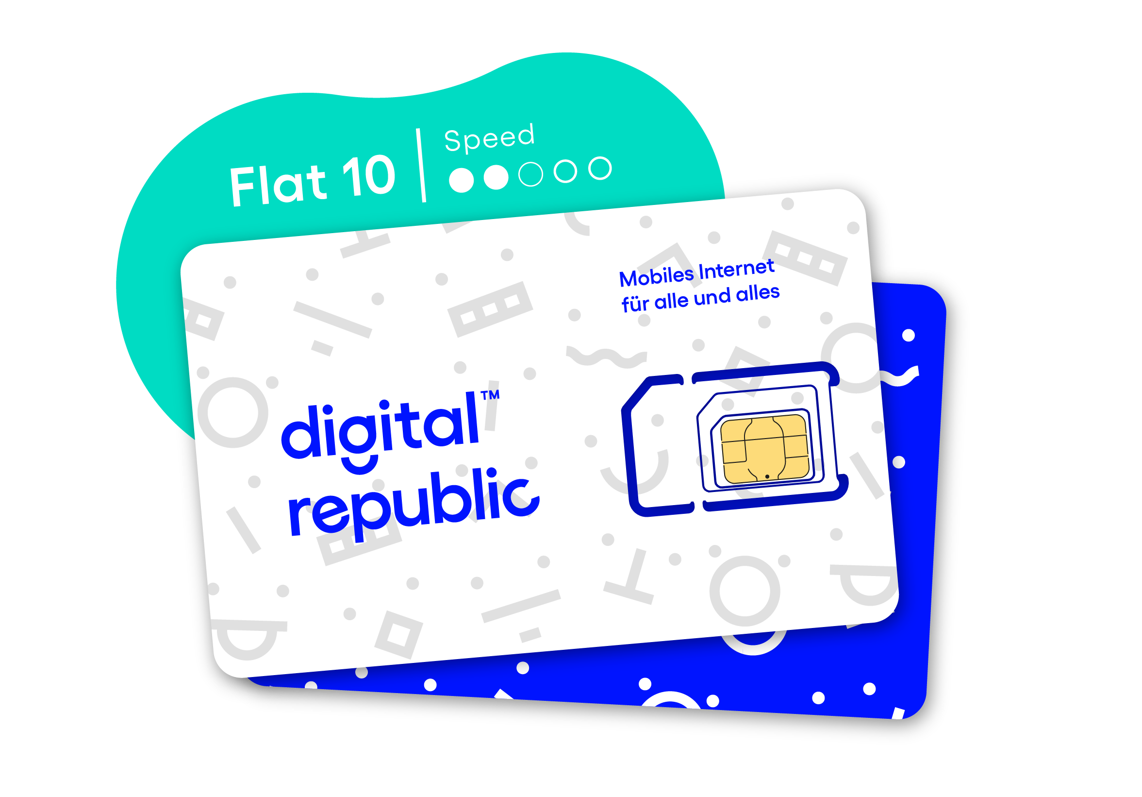 Digital Republic Datenabo Flat10 SIM-Karte Medium Speed 1 Jahr